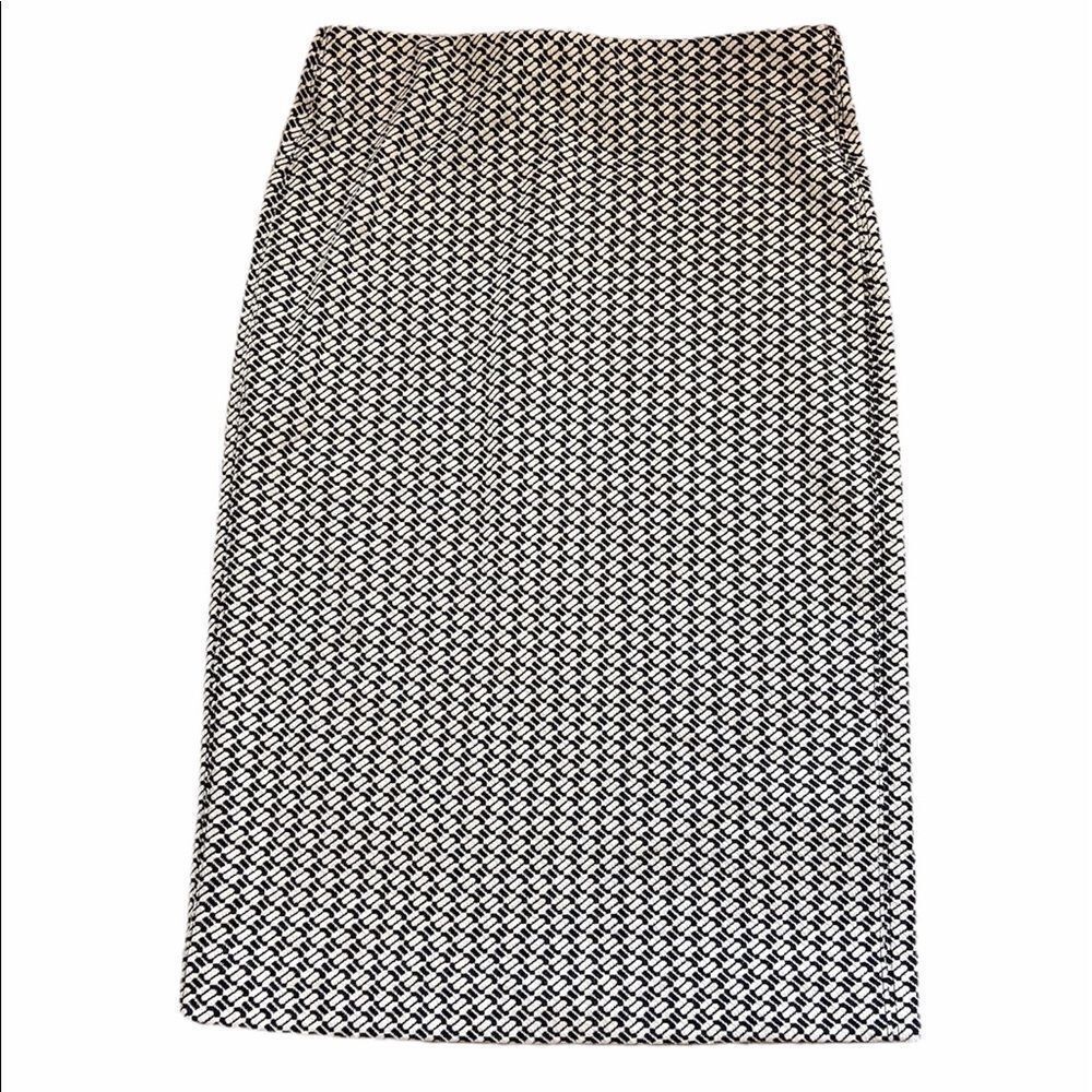 JOE FRESH Black&White Printed Stretch Pencil Skirt